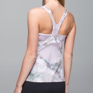 Lululemon Crossback tank Sugar Crush/Silver fox